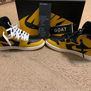 Air Jordan 1Retro High OG Pollen.  Purchased from the GOAT new
